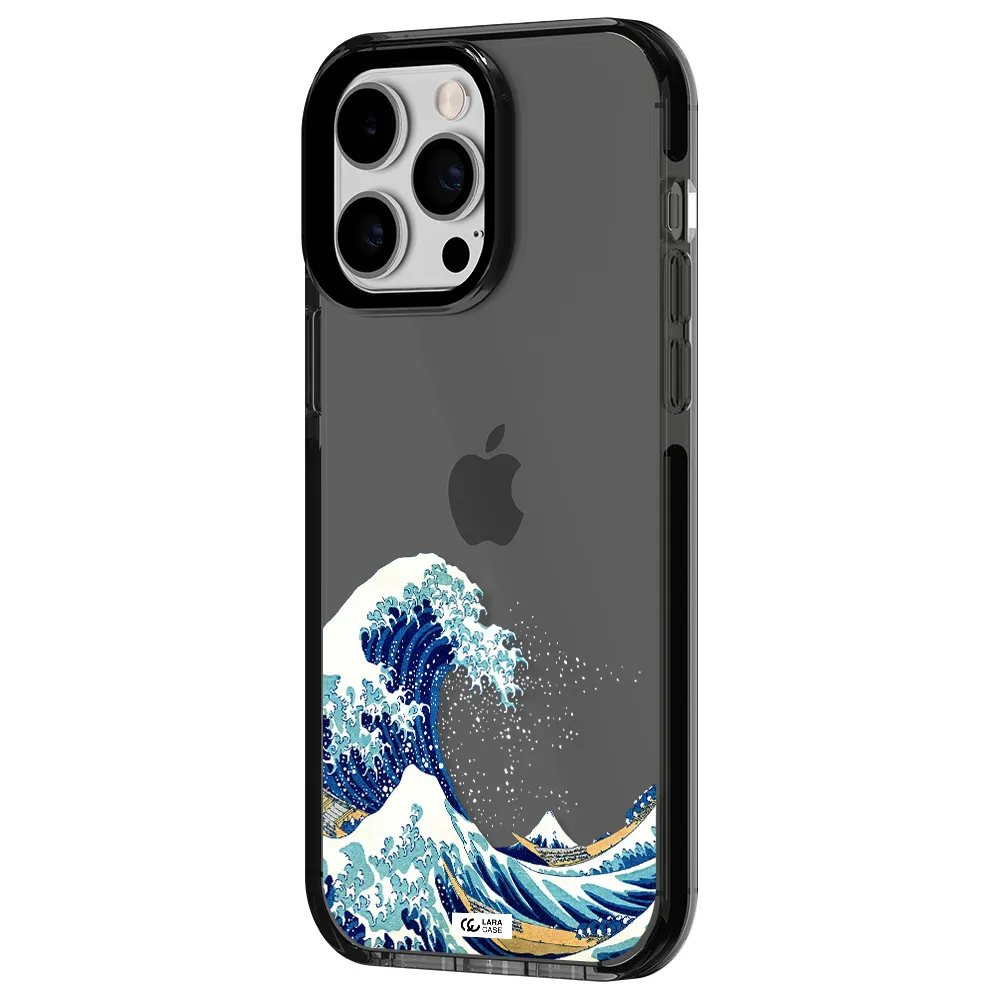 Great Wave Apple iPhone 15 Pro impact Smoke Black Case