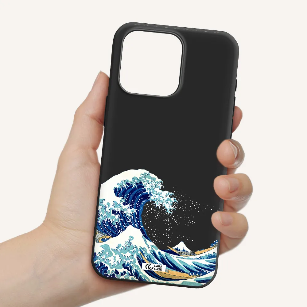 Great Wave Apple Iphone 15 Pro max Silicone black Case