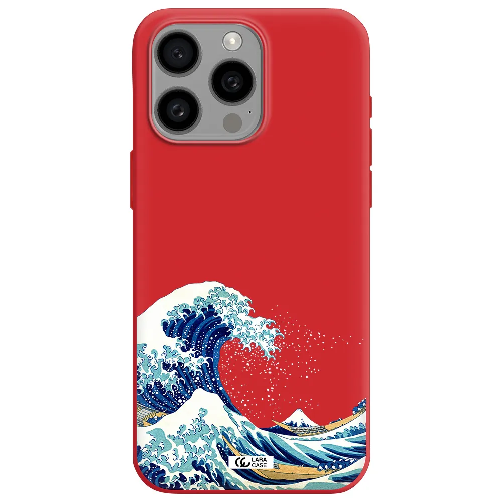Great Wave Apple Iphone 15 Pro Max Silicone Imperial Red Case