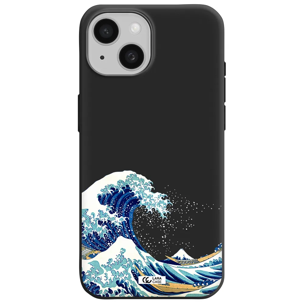 Great Wave Apple iPhone 15 Silicone black Case