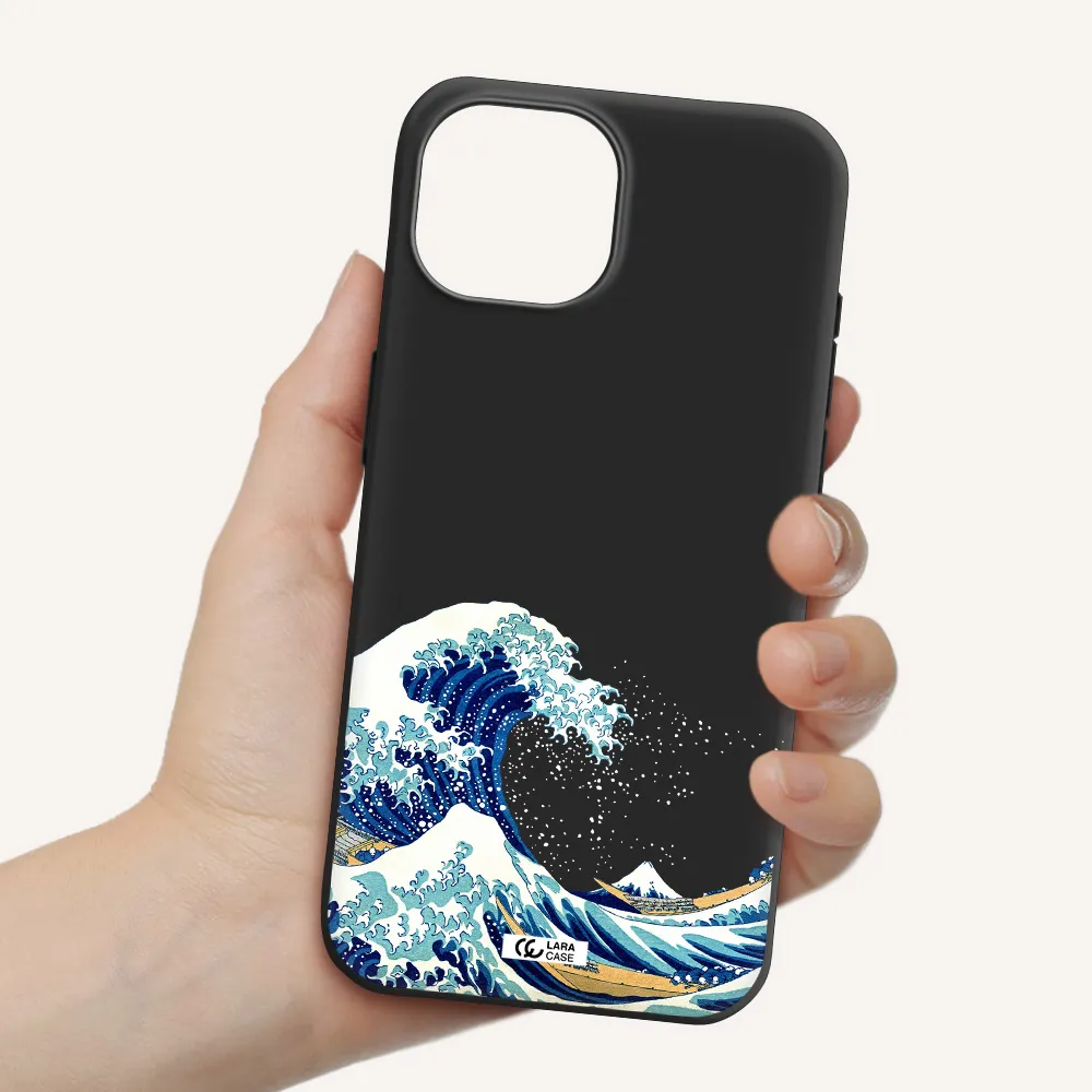 Great Wave Apple iPhone 15 Silicone black Case