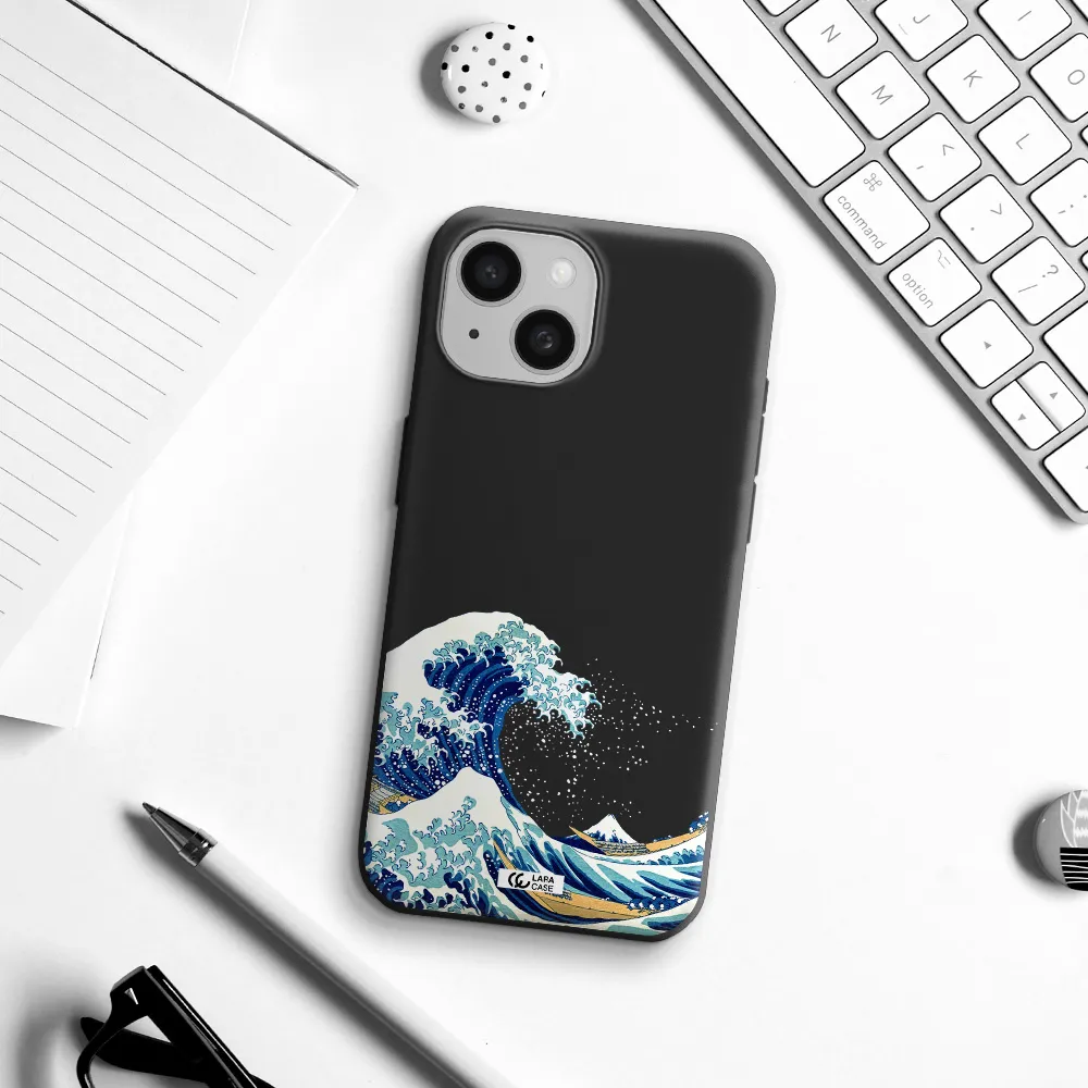 Great Wave Apple iPhone 15 Silicone black Case
