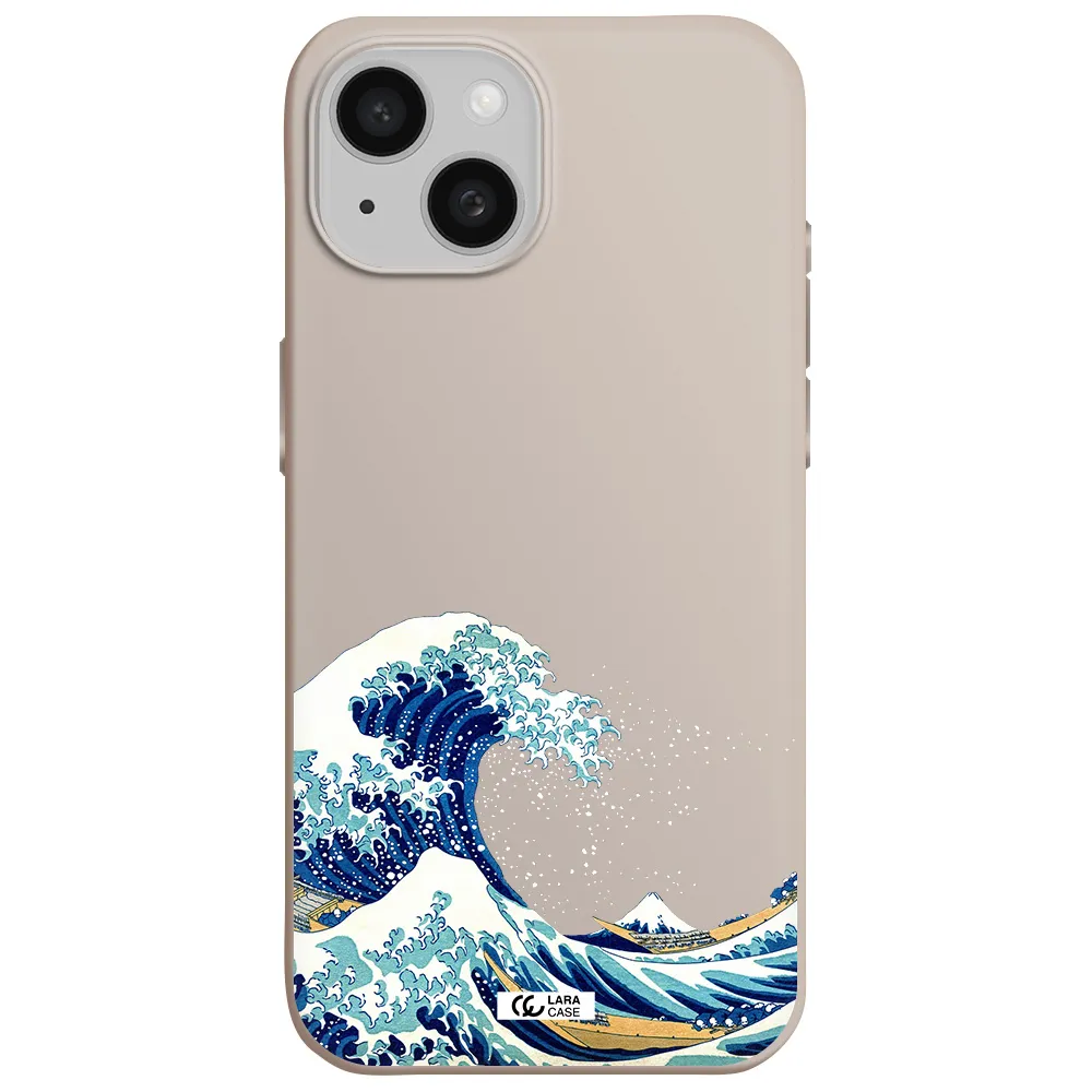 Great Wave Apple iPhone 15 Silicone Stone Case