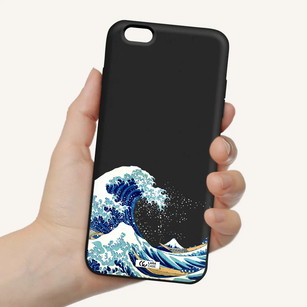 Great Wave Apple iPhone 6 plus Silicone black Case