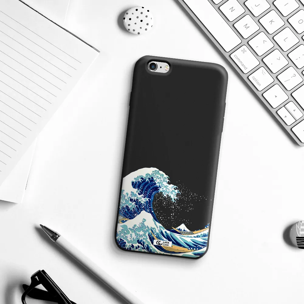 Great Wave Apple iPhone 6 plus Silicone black Case