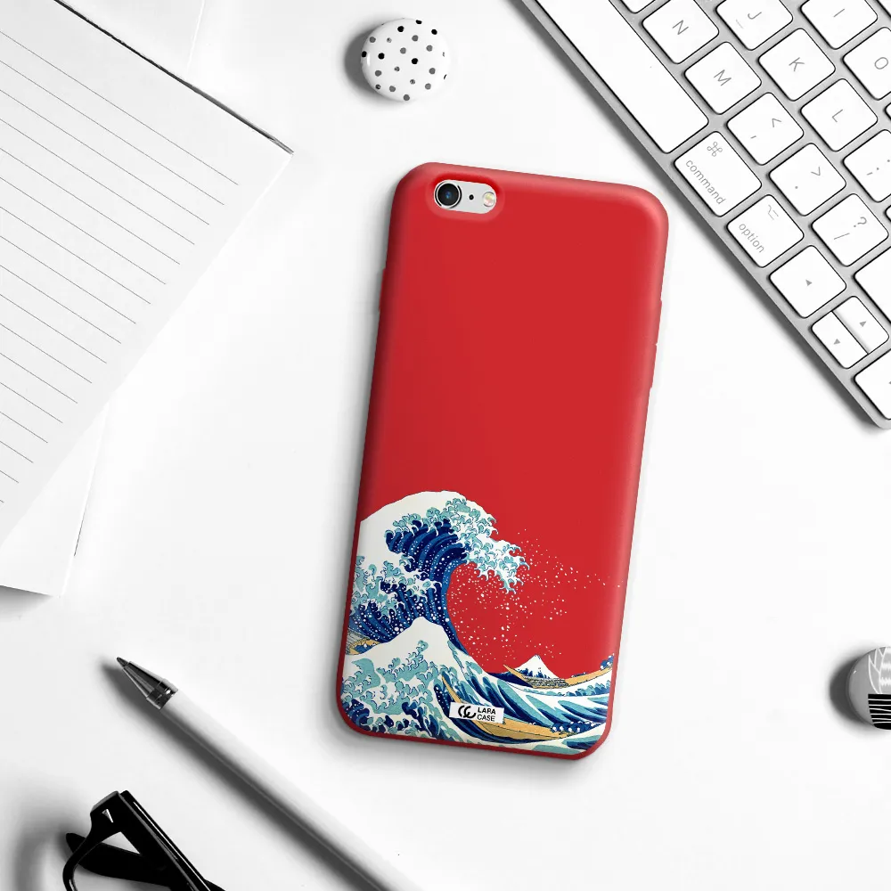 Great Wave Apple iPhone 6 plus Silicone Imperial Red Case