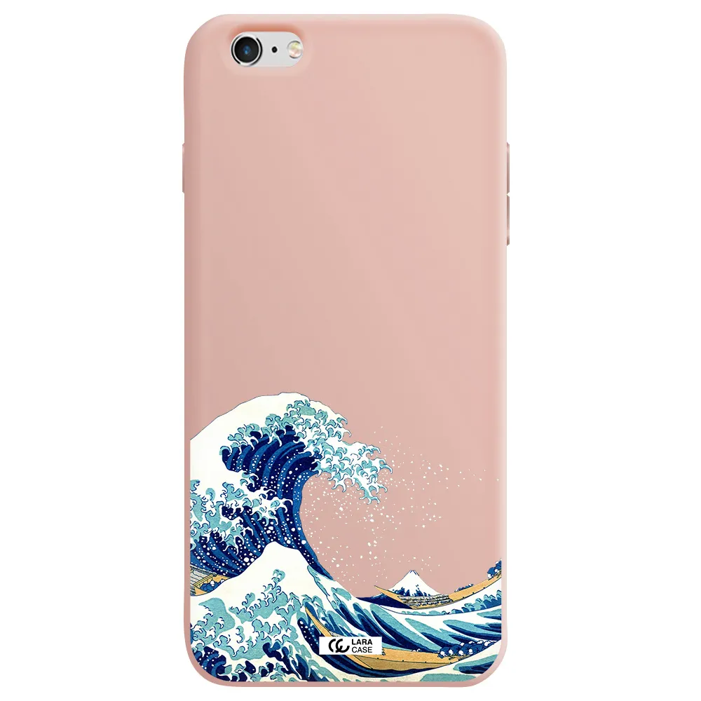 Great Wave Apple iPhone 6 plus Silicone pastel pink Case