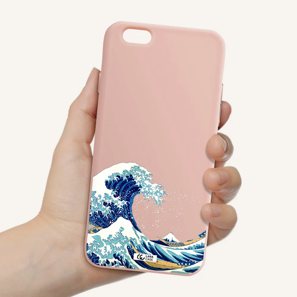 Great Wave Apple iPhone 6 Silicone pastel pink Case