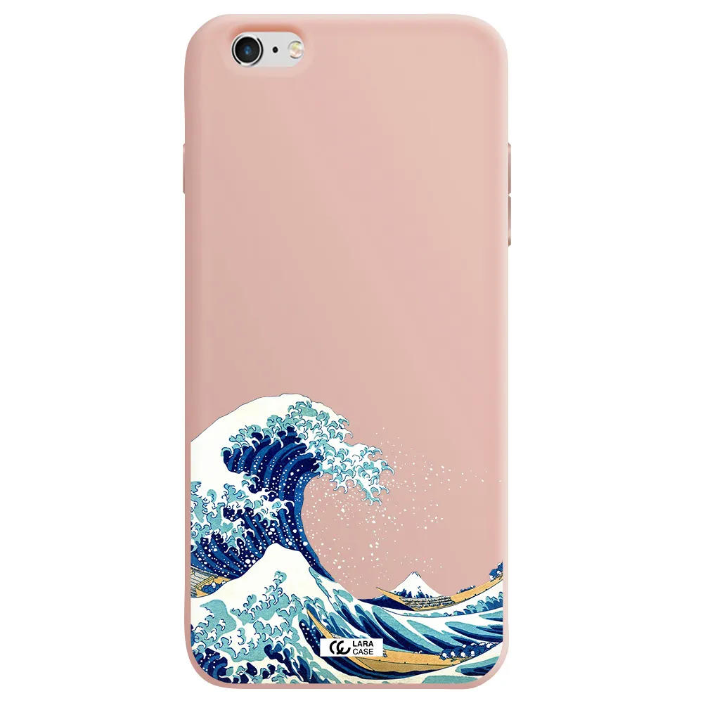 Great Wave Apple iPhone 6S Silicone pastel pink Case