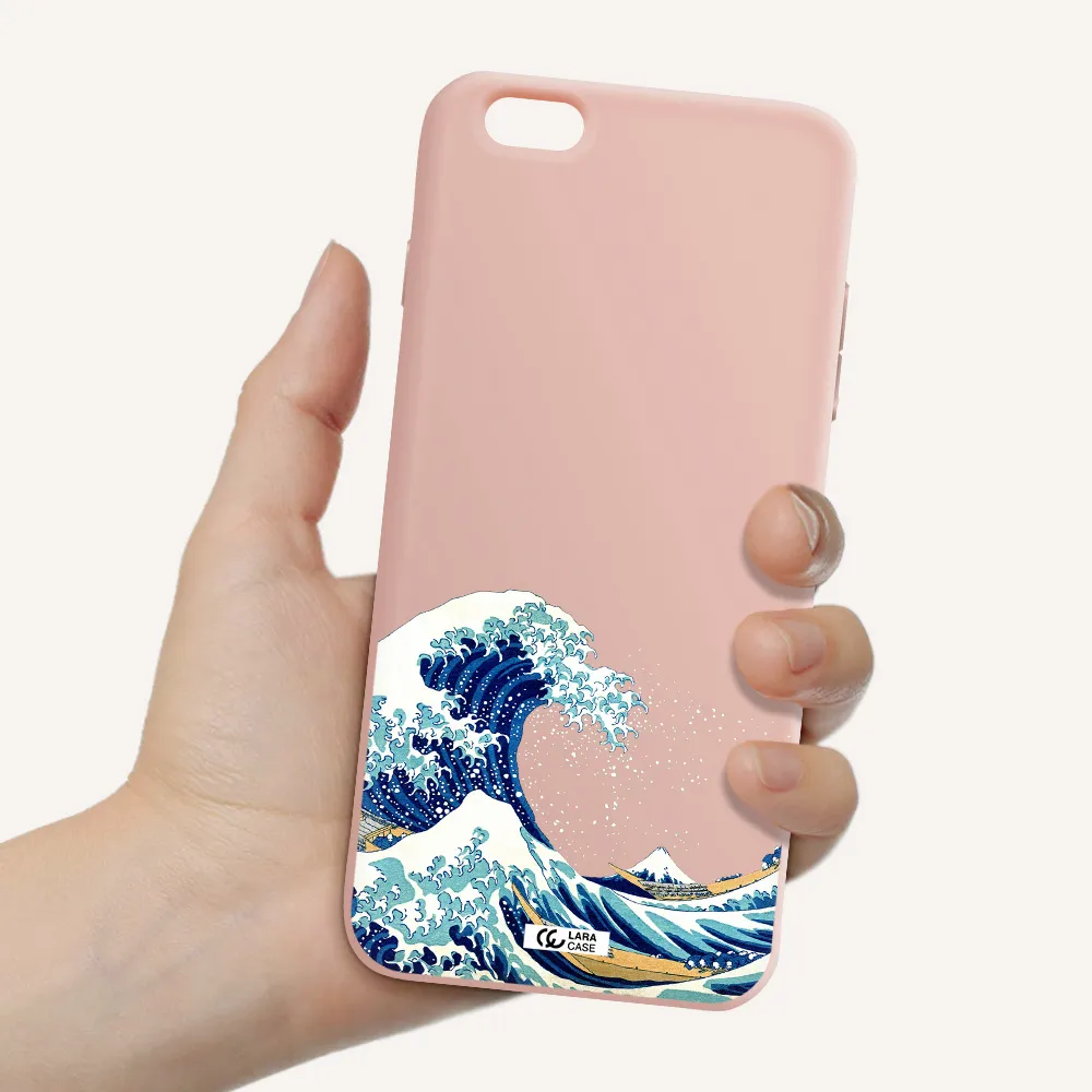 Great Wave Apple iPhone 6S Silicone pastel pink Case