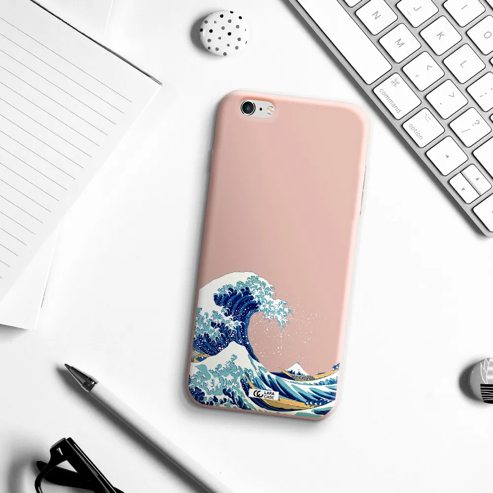 Great Wave Apple iPhone 6S Silicone pastel pink Case
