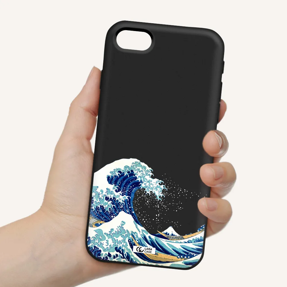 Great Wave Apple iPhone se 2020 Silicone black Case