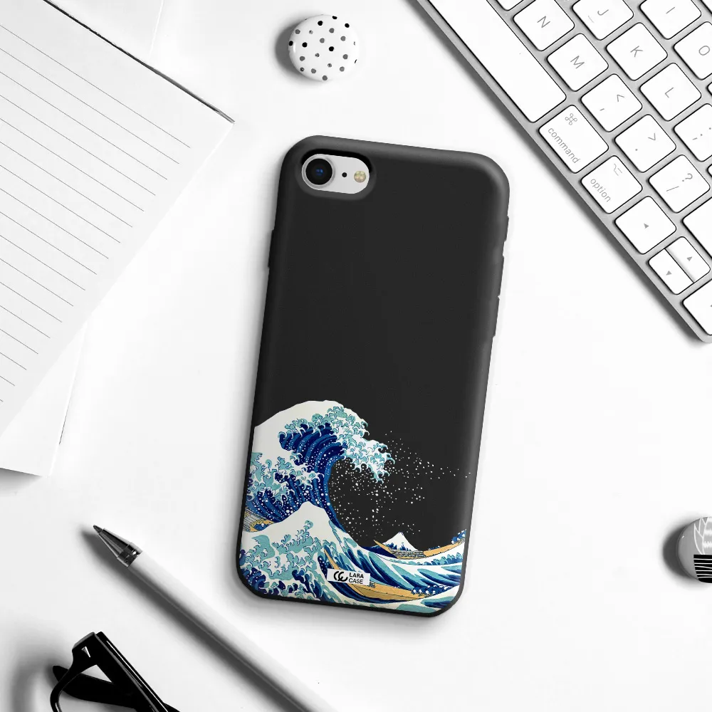 Great Wave Apple iPhone se 2020 Silicone black Case