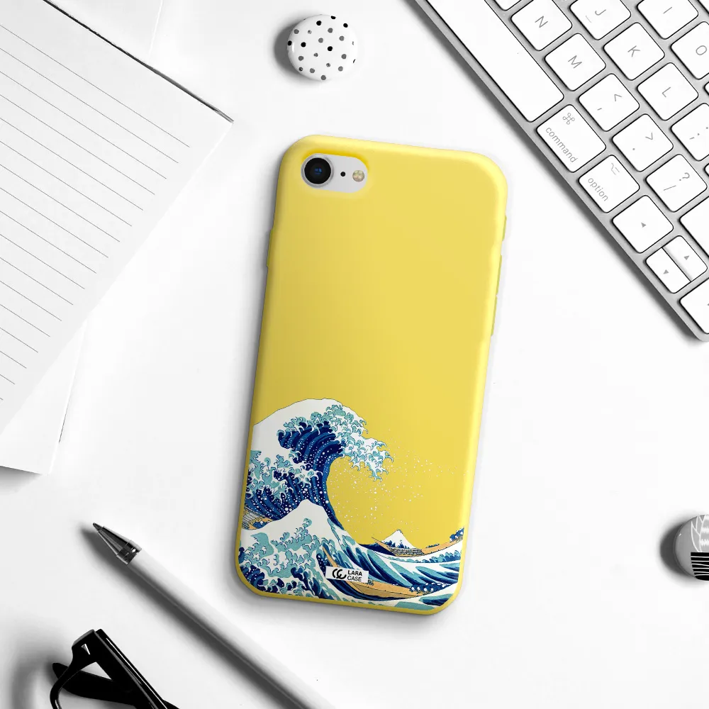 Great Wave Apple iPhone se 2020 Silicone canary yellow Case