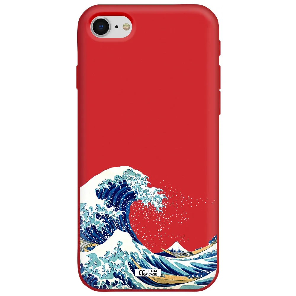 Great Wave Apple iPhone se 2020 Silicone Imperial Red Case