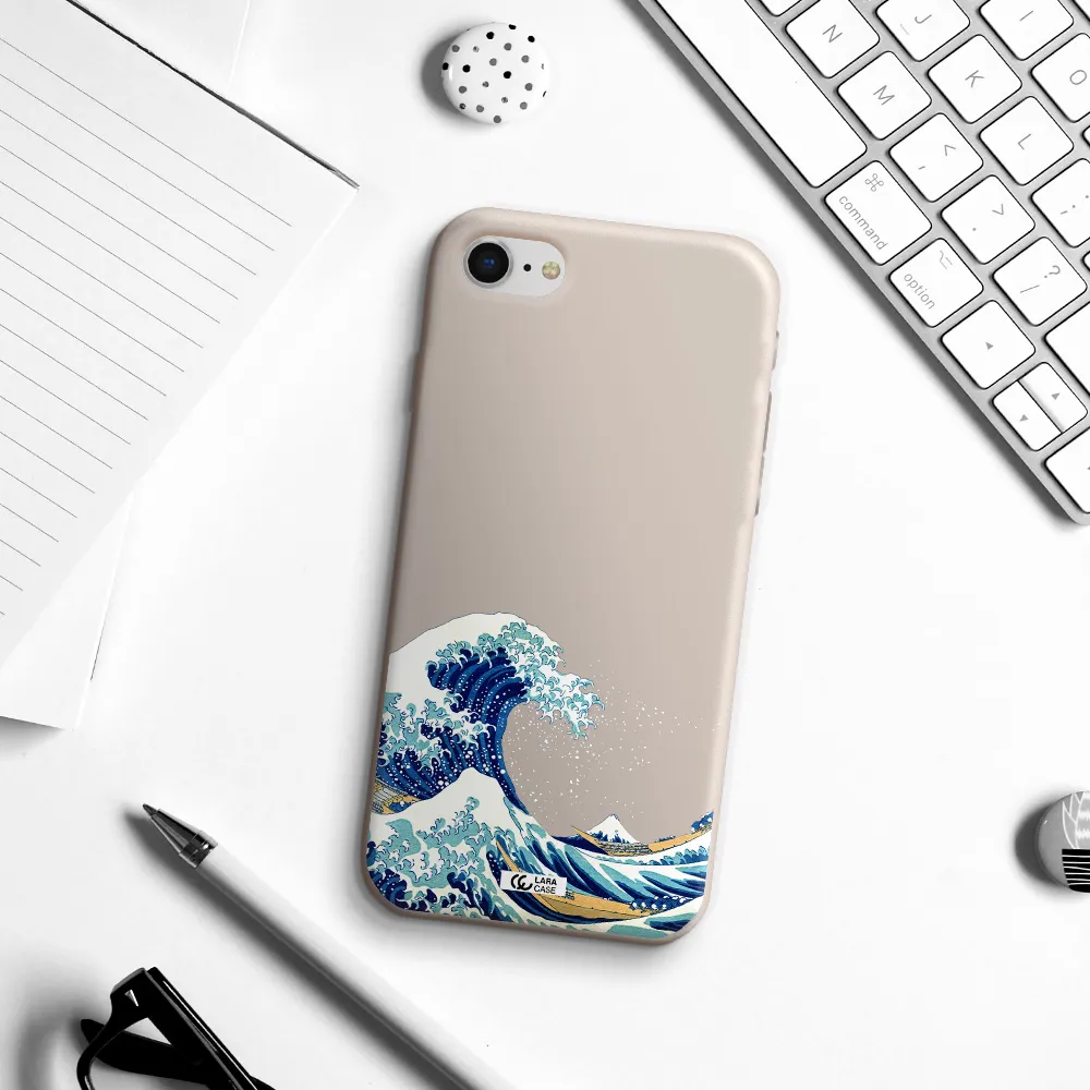 Great Wave Apple iPhone se 2020 Silicone Stone Case