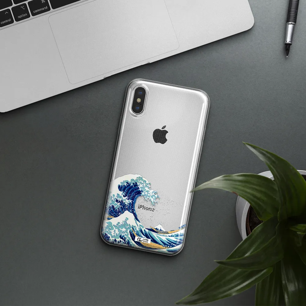 Great Wave Apple iPhone X Clear TPU Case