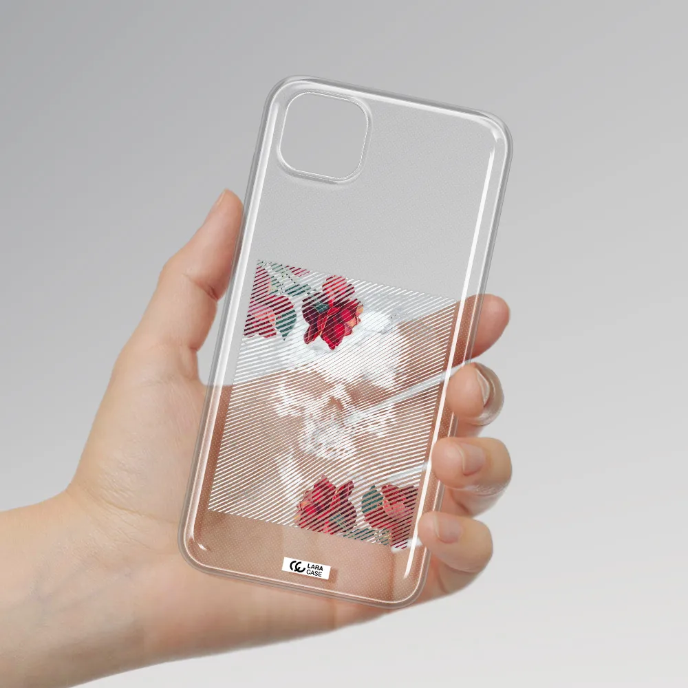 Rose And Skull Pattern Line Huawei Honor 9S Clear TPU Case