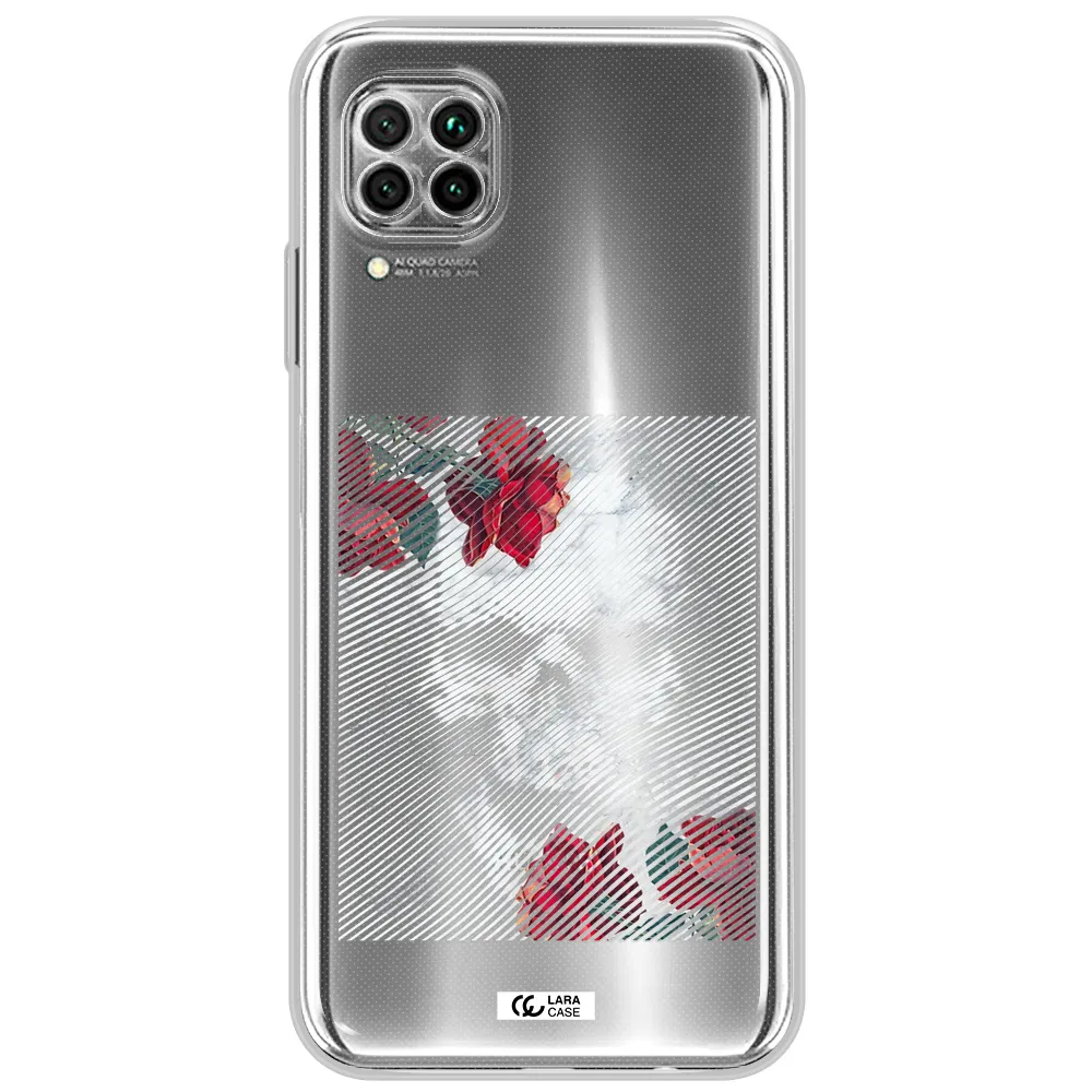 Rose And Skull Pattern Line Huawei Nova 7I Clear Tpu Case