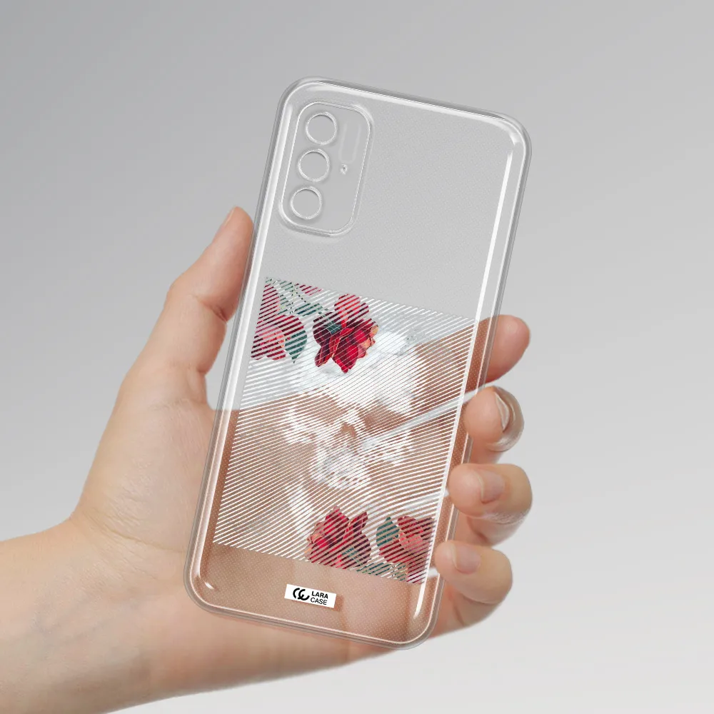 Rose And Skull Pattern Line Xiaomi Poco M3 Pro Clear Tpu Case